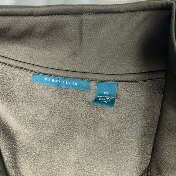 Men’s Perry Ellis Full Zip Olive Green Jacket - Picture 5 of 10